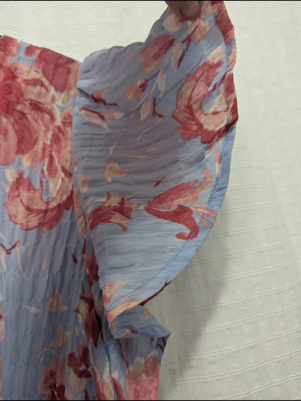 Counterparts Pink & Light Blue Floral Ruffle Top - Picture 5 of 8